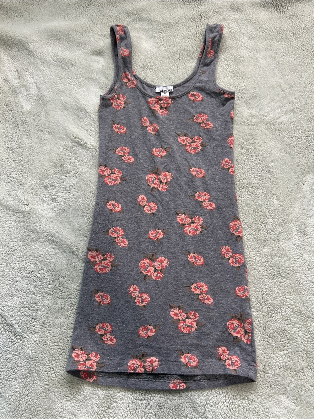 Abound Floral Mini Dress with Pink Rose Print sz: xs